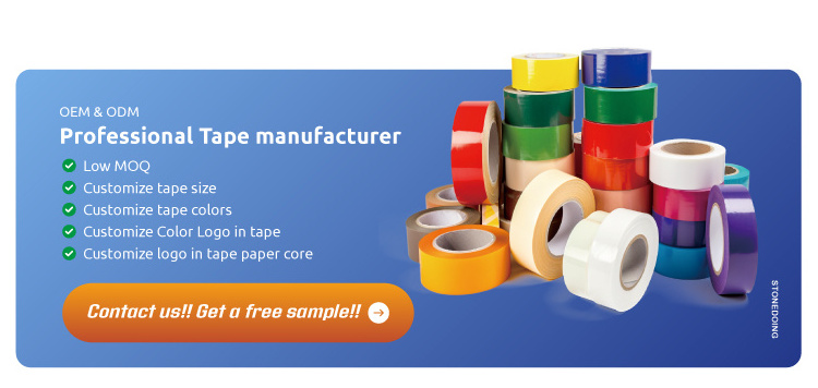 Super Clear Pure Bopp Packing Gum Tape Jumbo Roll Adhesive 7 Mm 75Mm Pvc Glue Packing Tape Customizable