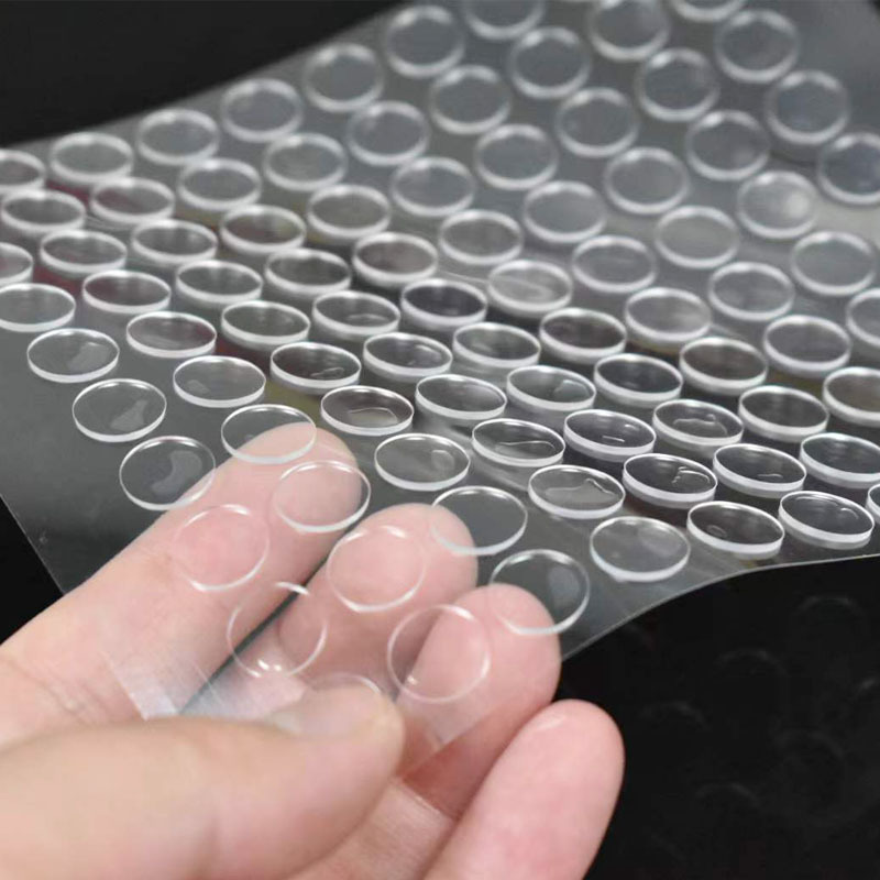 High Sticky Washable Die Cut Two Side Gel Glue Double Sided Transparent Round Circles Nano Adhesive Tape Pad