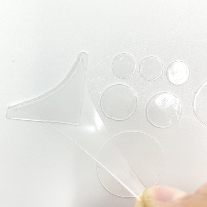 High Sticky Washable Die Cut Two Side Gel Glue Double Sided Transparent Round Circles Nano Adhesive Tape Pad