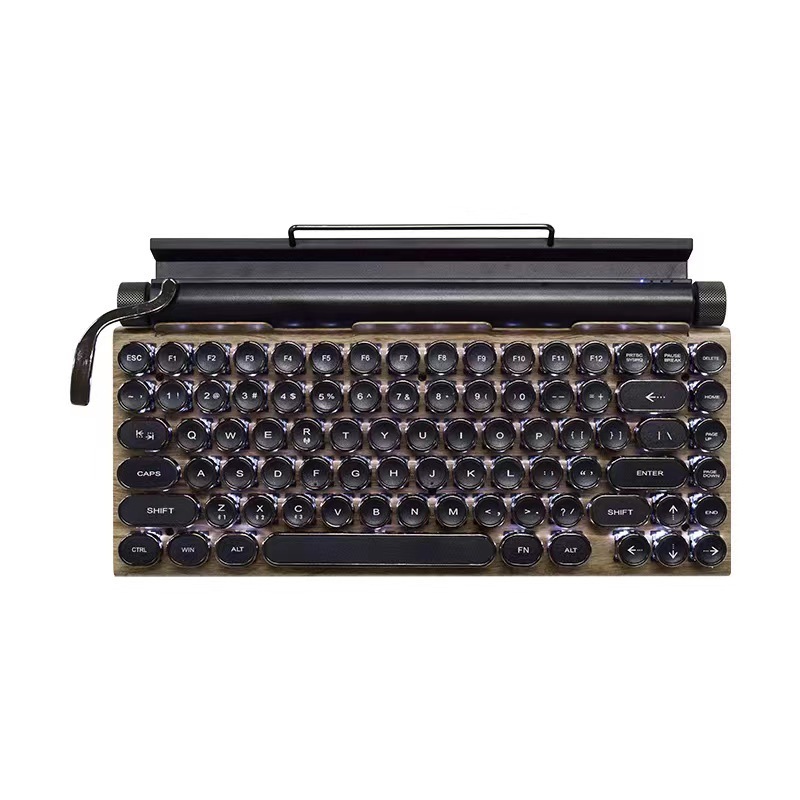 BWBL best quality retro typewriter robot qwerty punk Bluetooth gaming real mechanical keyboard for mobile phone tablet MA