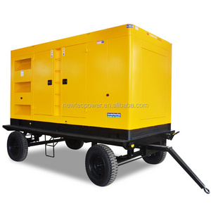 Soundproof trailer type silent diesel generator set 50kw 60kva portable generator