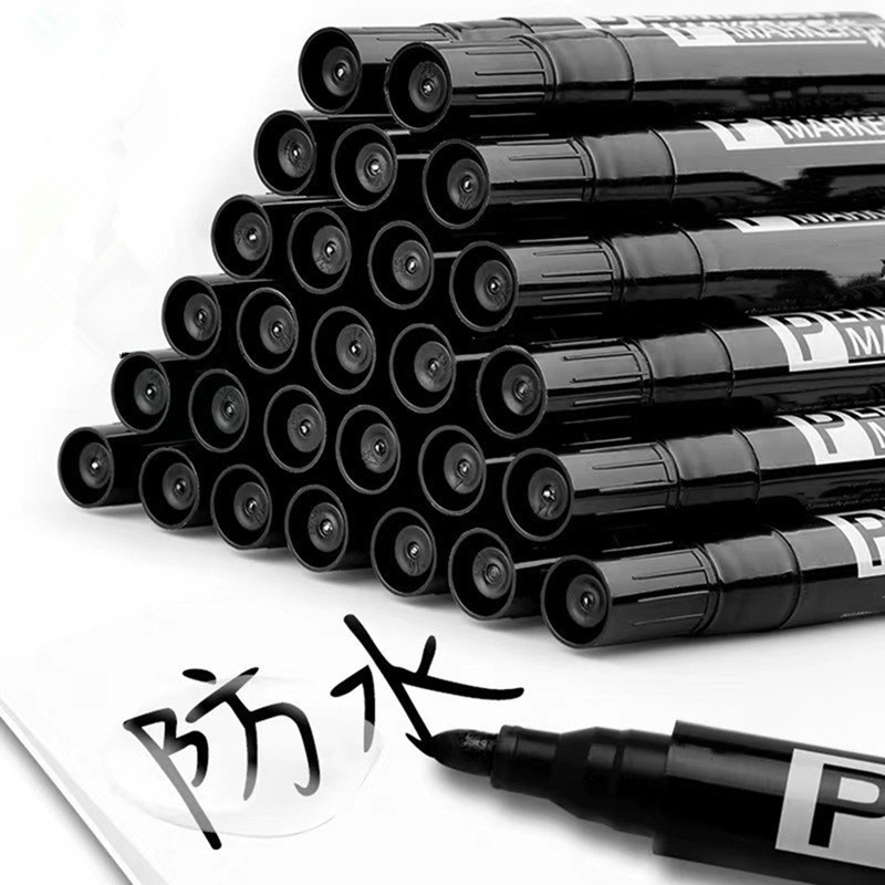 Non- Toxic Quick Drying Oil Based Waterproof Permanent Paint CD Marker Pen Black for Marking