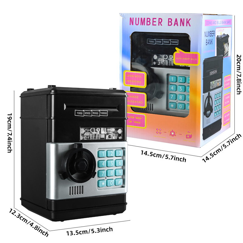 Environmental ATM Machine ABS Plastic Kids Mini Money Bank Toys with High-capacity Money Saving Box  for Kids Perfect Gift