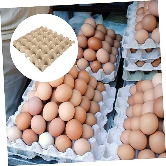 Wholesale Eco-Friendly 3*5 Bulk Egg Tray 10-15 Egg Carton Box for Chicken Eggs Food Print & Waste Made from Paper and Pulp