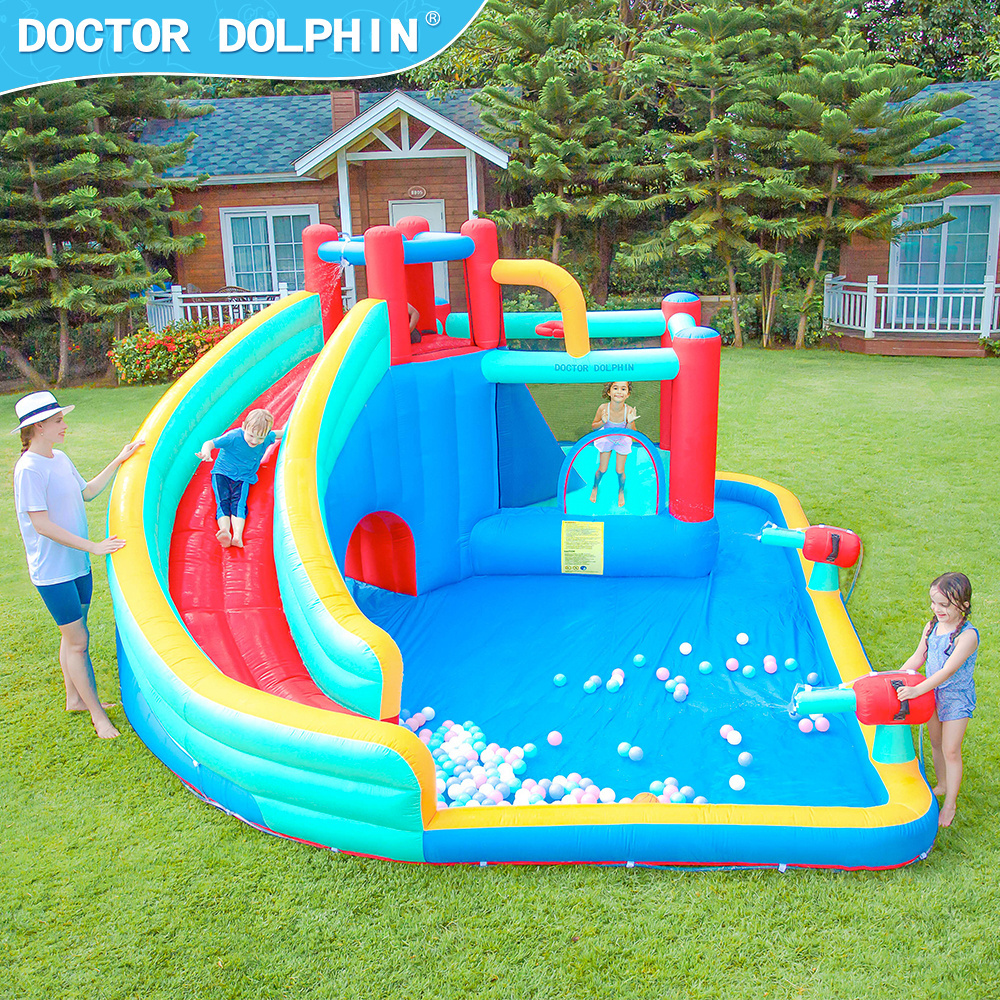 Doctor Dolphin High Quality commercial kids water slide Jumping bounce house bouncer castles inflatable bouncy castle