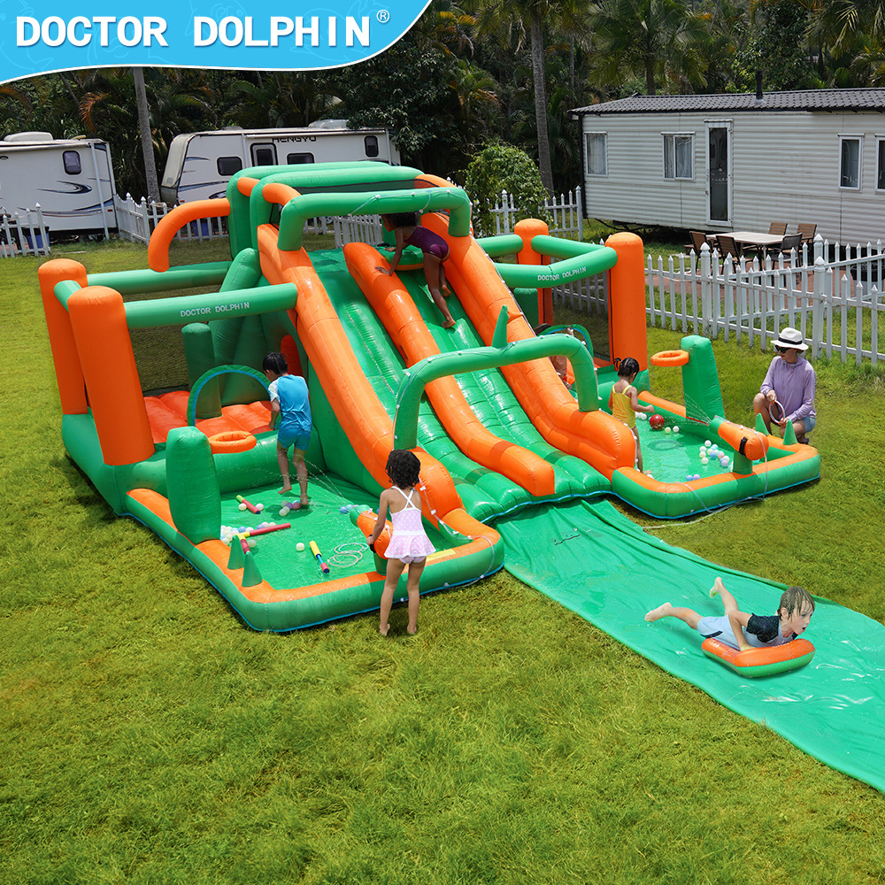 Party Top Quality Outdoor Grade Green Kids Carnival Bounce House Inflatable Jumping Bouncy Castle Water Slide