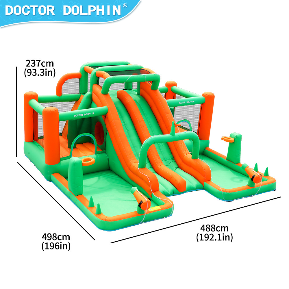 Party Top Quality Outdoor Grade Green Kids Carnival Bounce House Inflatable Jumping Bouncy Castle Water Slide