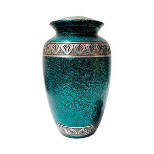 BLUE FOAM CLASSIC METAL URN Cremation Urns Classic Funeral Supplies Urns High Quality for Human Ashes New Style Brass Cremation