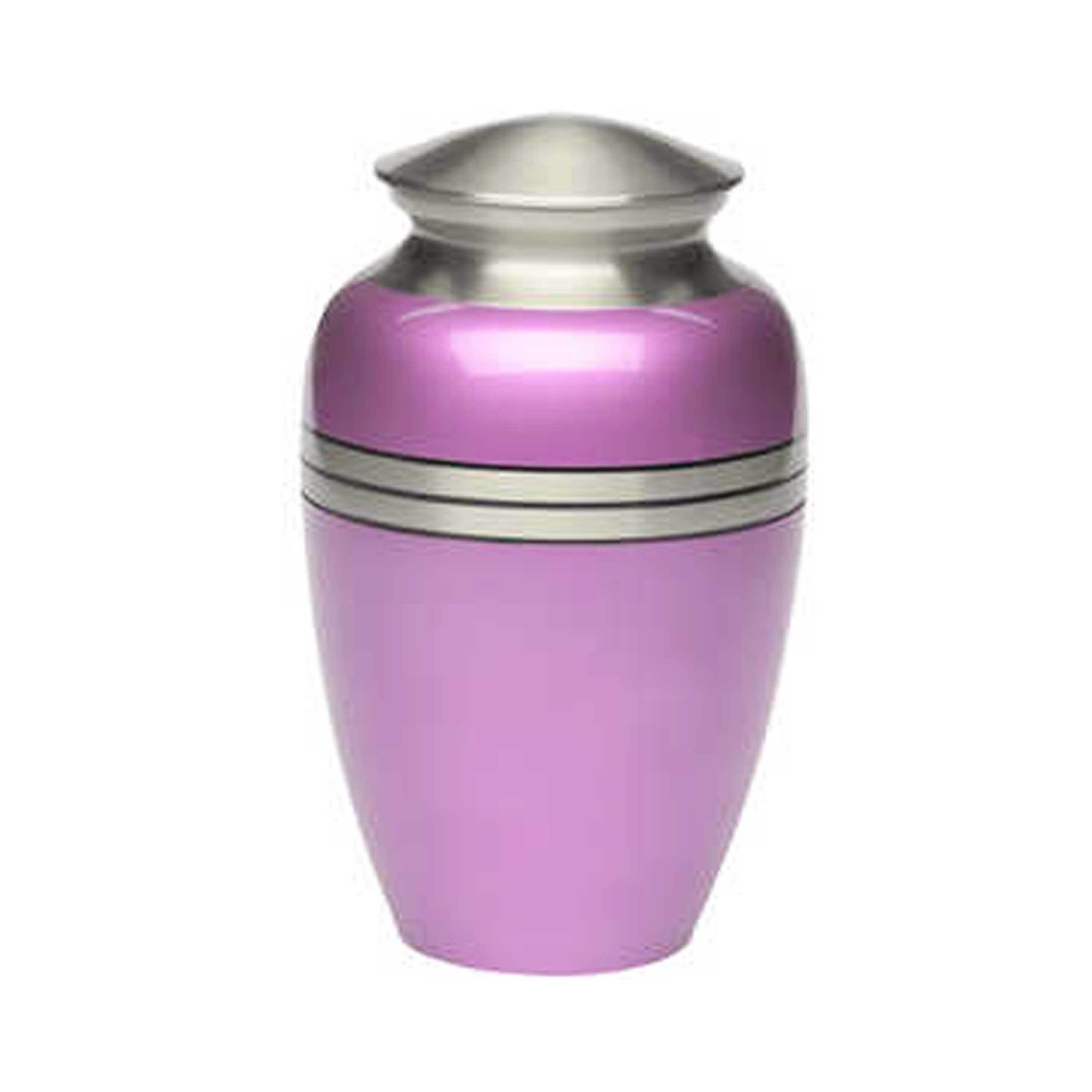 Hot Sale Funeral Cremation Urn Three Striped Pink Classic Urn at Wholesale Price Factory Price Aluminum Metal Cremation Urn for