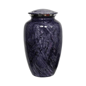 Hot Sale Royal Blue Marble Urn New Arrival Modern Style Brass Cremation Urns High on Demand Metal Funeral Supplies Cremation Urn