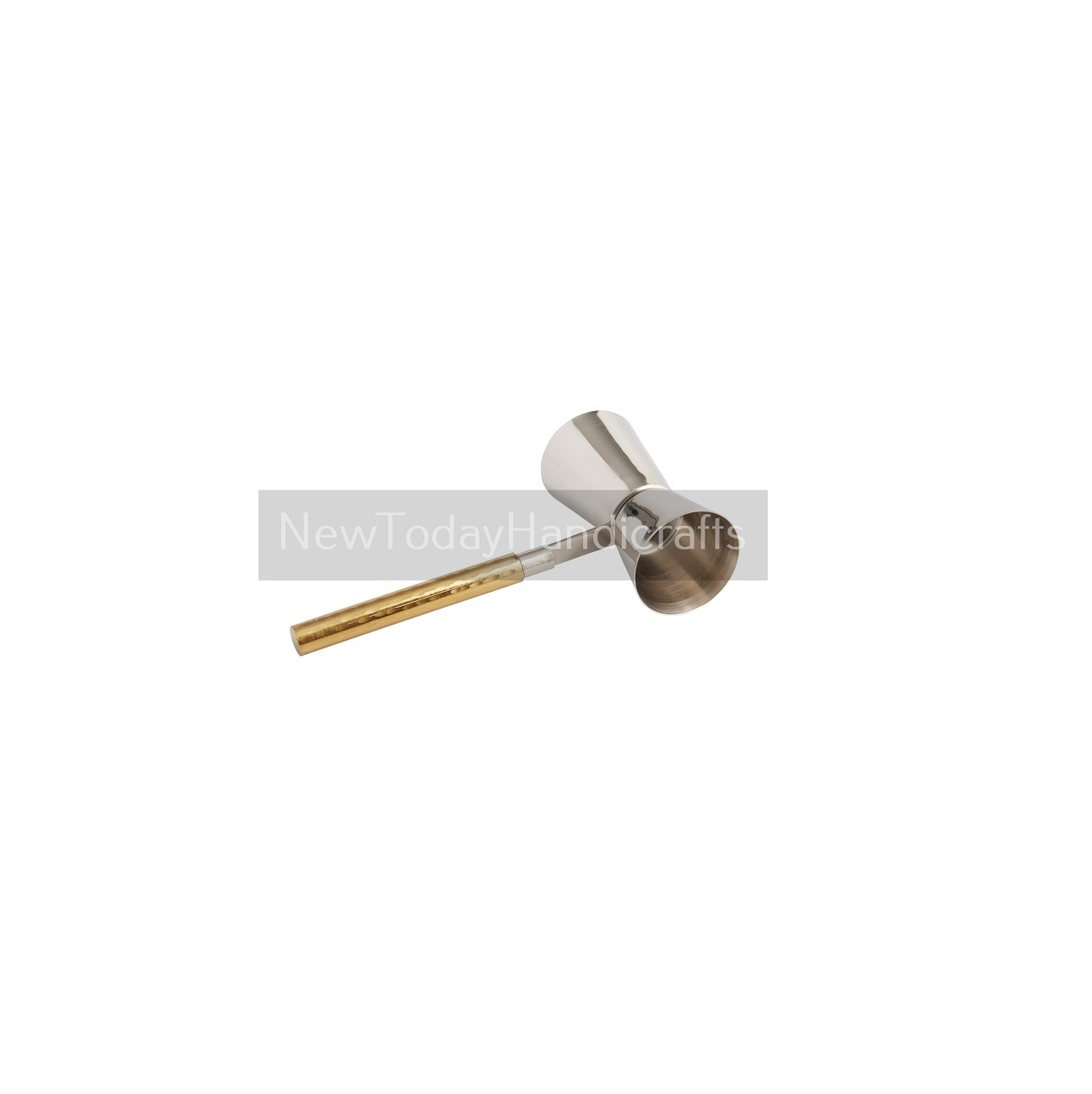 Bar Accessories Metal Julian Gold Hammered Jigger With Handle Available at Bulk Price