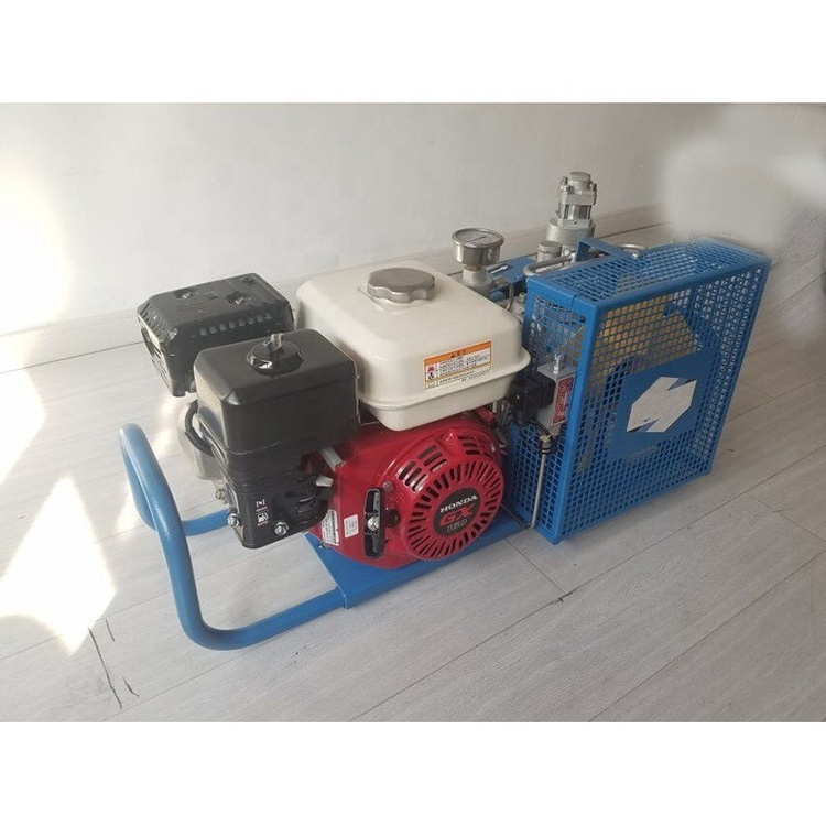 Marine gasoline driven high pressure air compressor scuba diving used