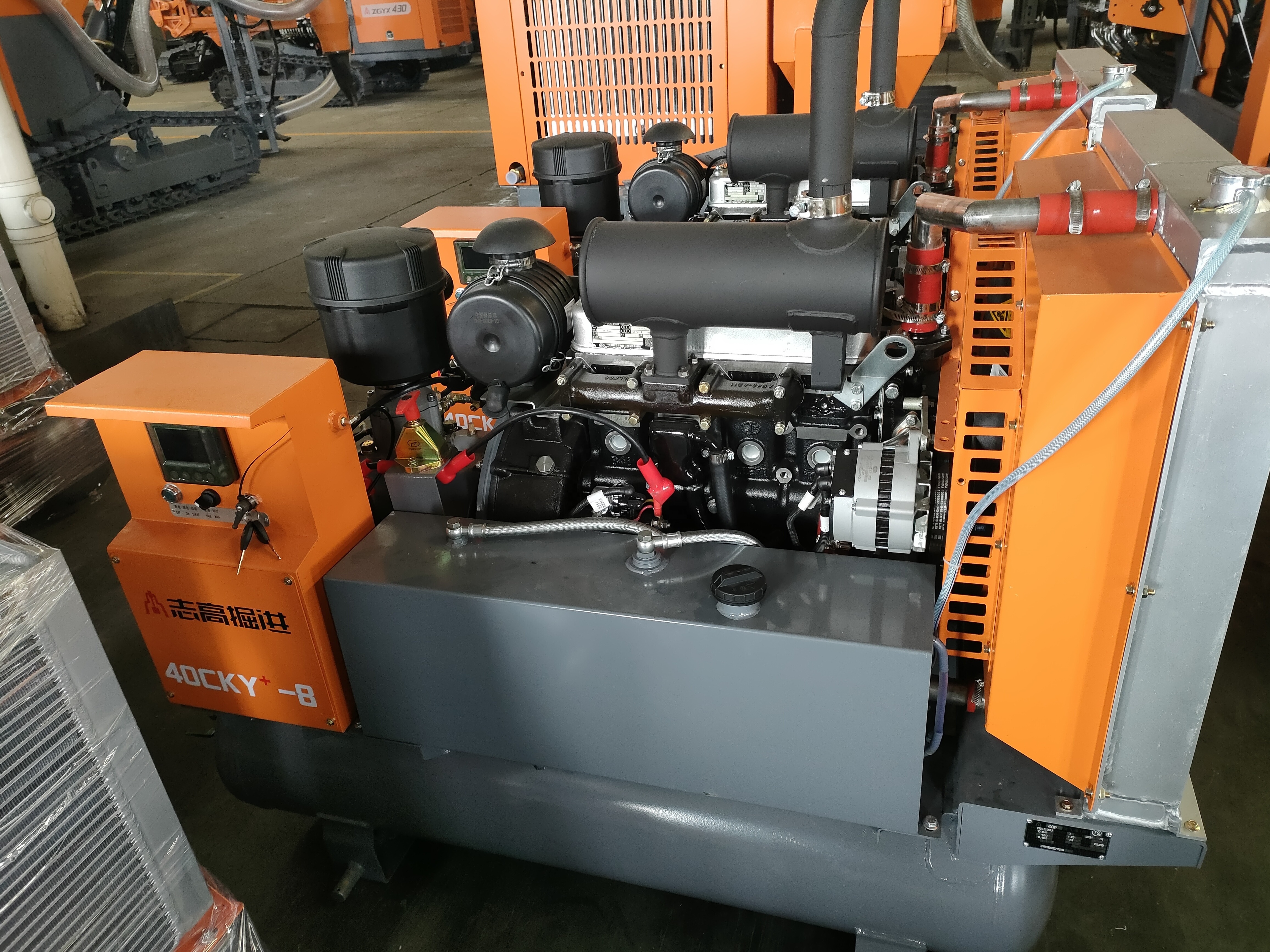 8 bar 5 m3/min Skid Construction Diesel Screw Air Compressor