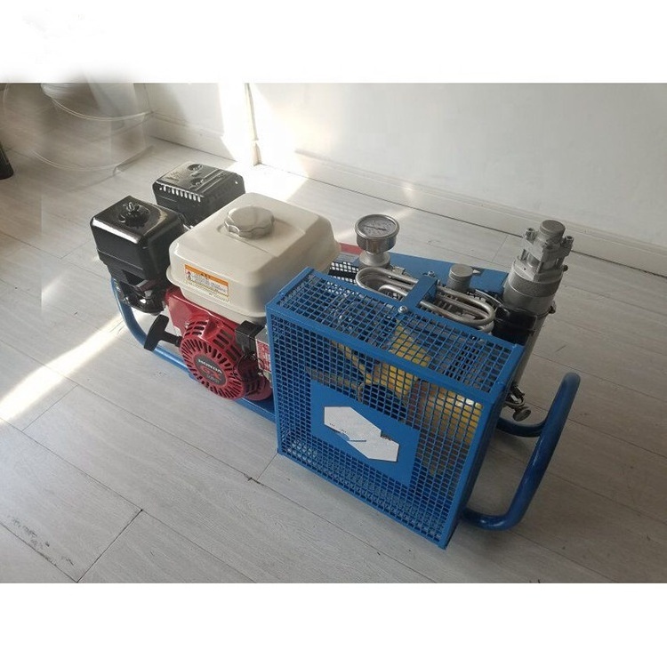 Marine gasoline driven high pressure air compressor scuba diving used