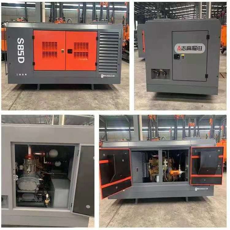 Zhigao 228KW 22 bar China mobile diesel screw portable air compressor for water well drilling rig