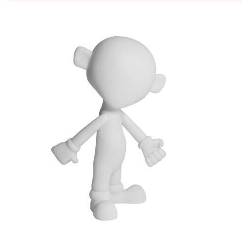 DIY PVC Figurine Blank White Vinyl Figure Toys OEM