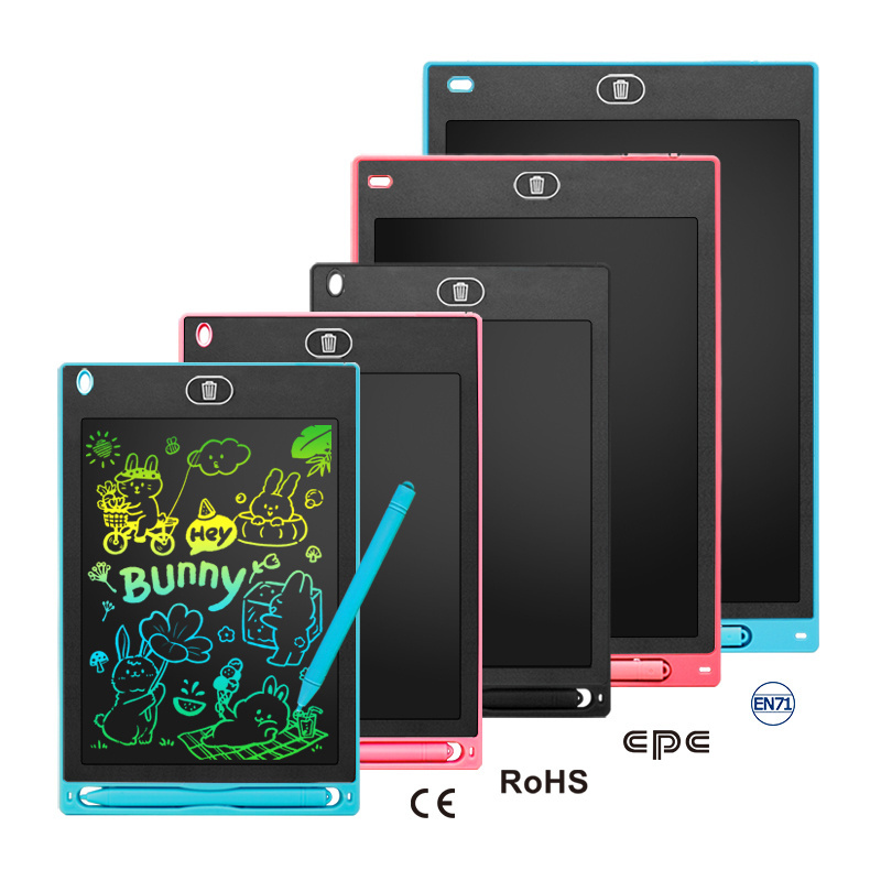 8.5 10 12 inch electronic digital writing color screen kids lcd memo pad erasable writing tablet drawing board