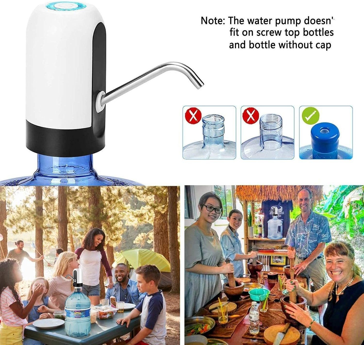 Rechargeable Automatic Electric Portable Wireless Smart 5 Gallon Water Dispenser Drinking Bottle Water Pump