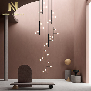 Vintage Industrial Style Indoor Decoration Hotel Lobby Show Room Villa Staircase Home Modern Chandelier Pendant Light