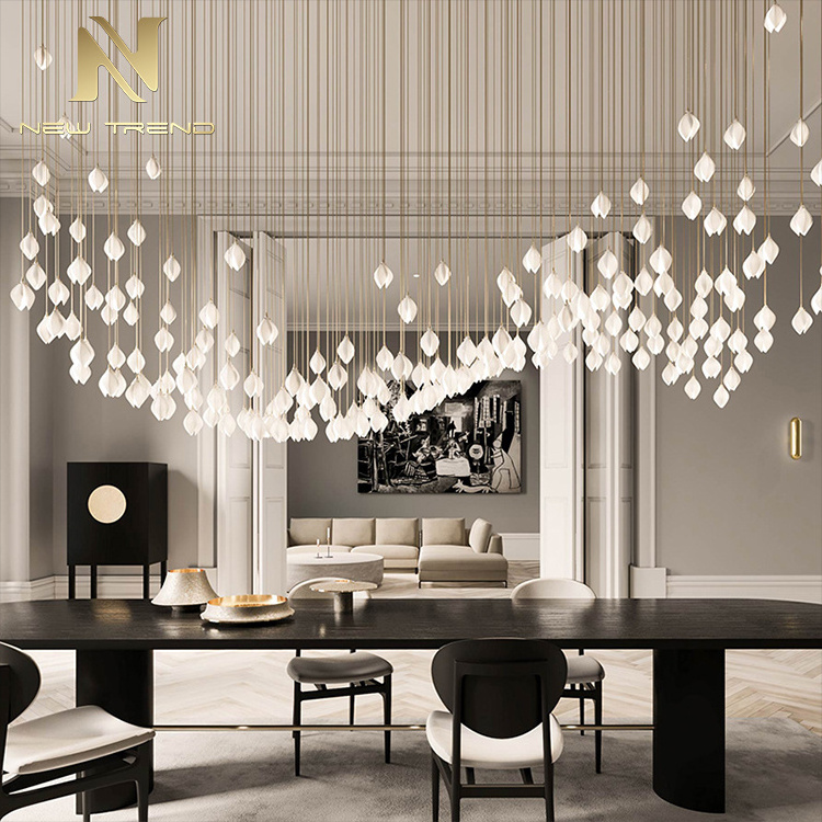 Elegant Design Indoor Decoration LED Lighting Living Room Dining Room Villa Ceramic Custom Modern Chandelier