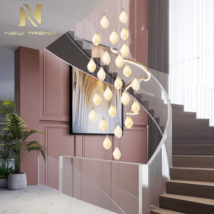 Elegant Design Indoor Decoration LED Lighting Living Room Dining Room Villa Ceramic Custom Modern Chandelier