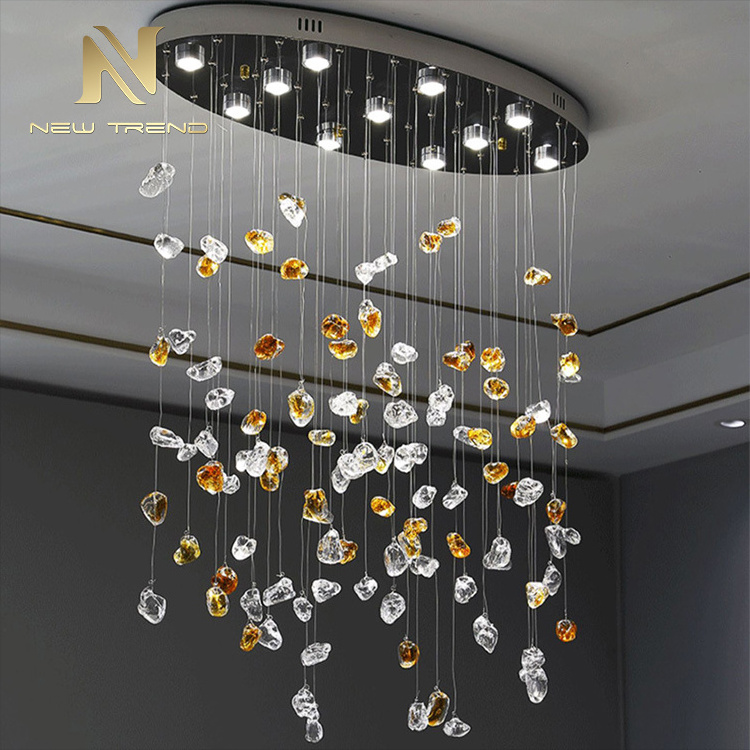 Hot Sale Indoor Decoration Living Room Dining Room Kitchen Island Staircase Modern Glass Pendant Light