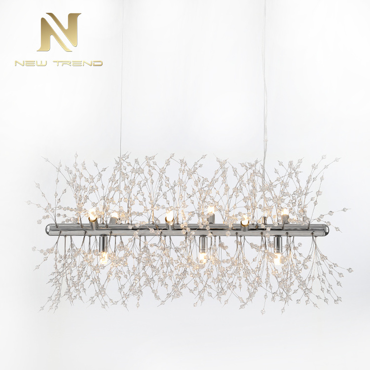 Low price decoration fixtures soft lighting chrome golden iron crystal pendant lamp