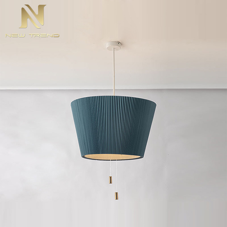 New Product Living Room Dinning Room Decoration Light Blue Umbrella Lampshade Modern Led Pendant Lamp