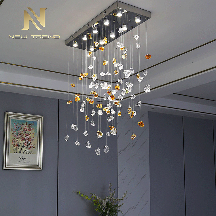 Hot Sale Indoor Decoration Living Room Dining Room Kitchen Island Staircase Modern Glass Pendant Light