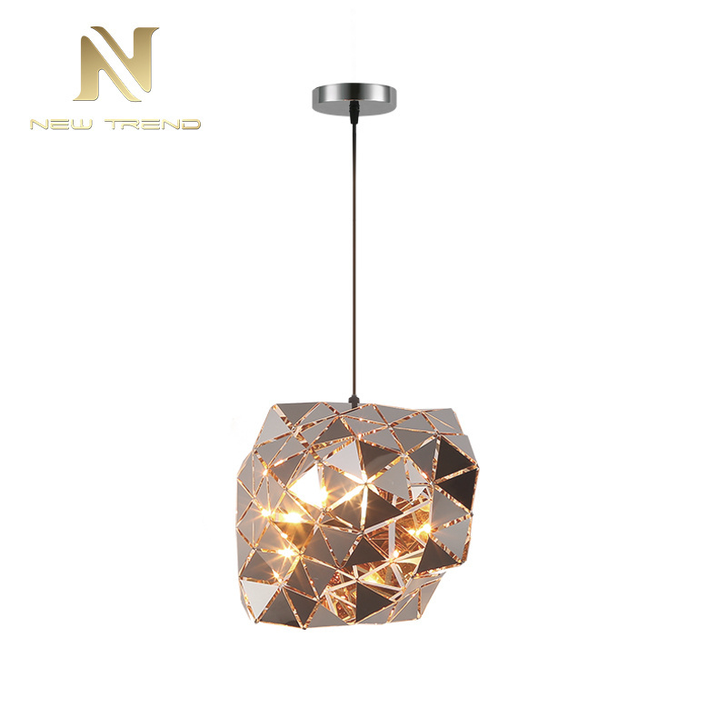 Creative Art Design Decoration Stainless Steel Gold Chrome Led Pendant Lamp