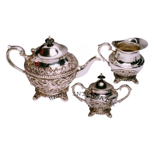 Newly Designed Silver Plated Coffee Cup Sets New Arrival Rose Gold Plated Tea Coffee Pot At Reasonable Price