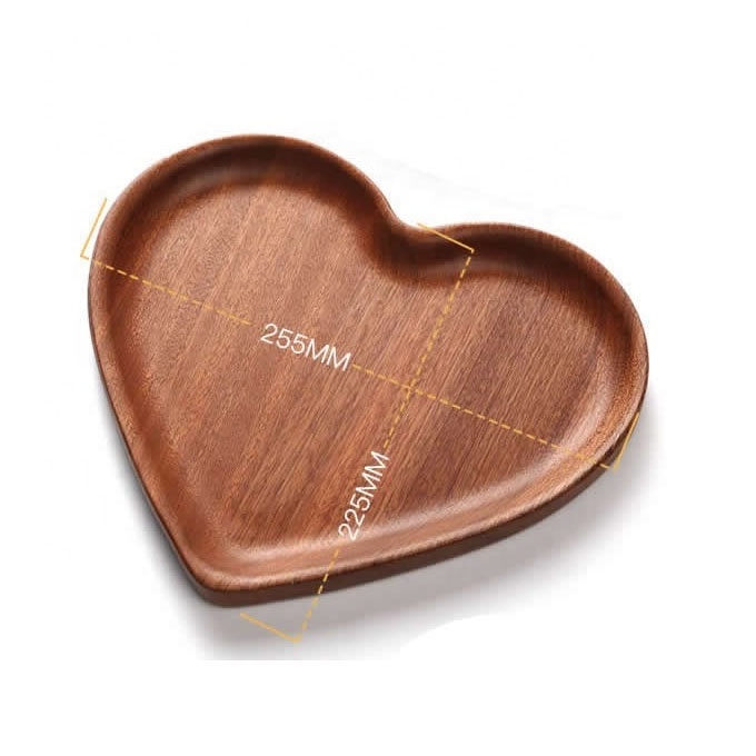 Organic Wooden Handmade and Wooden Heart Shape Serving Tray Hotel & Restaurant Use Attractive Look Wooden Food Serving Tray