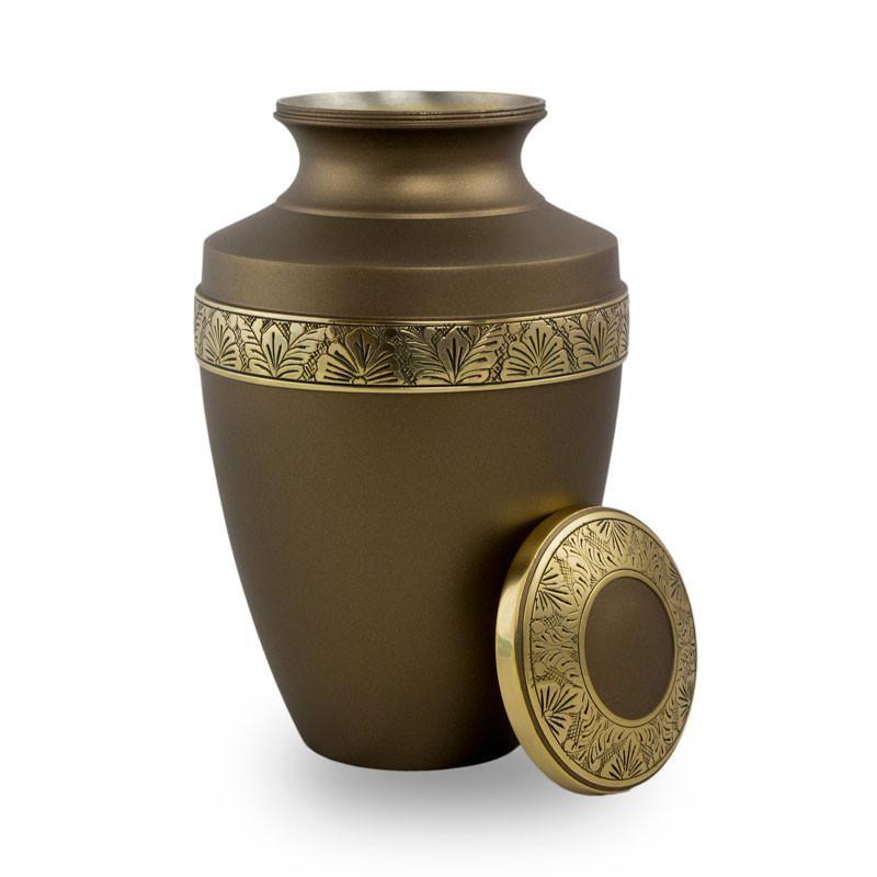 Brass Cremation Urn with full carving best Selling design For Funerals - Hot Selling Brass keepsake Adult urn For Sale