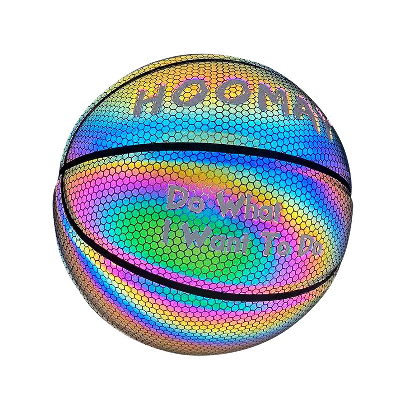 night light up official Glowing hologram After-Glow noctilucent strontium aluminate luminous reflective basketball balls