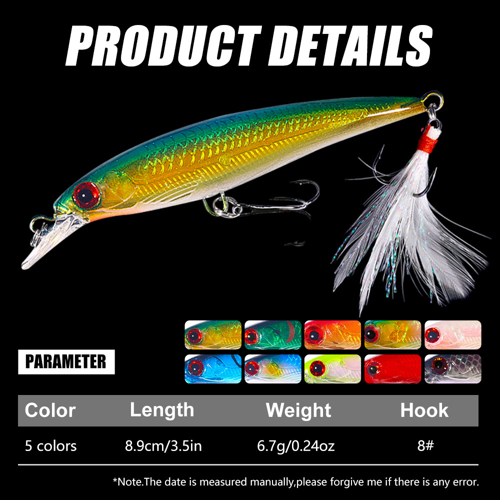 Newup fishing minnow crankbait 9cm 8g fish hard lure artificial bait