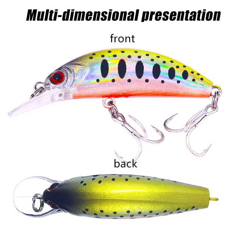 6cm-5.5g-8# Wobbler Fishing Minnow Lure Bait Sinking Lure with Noise Ball to Attract Fish in the Sea