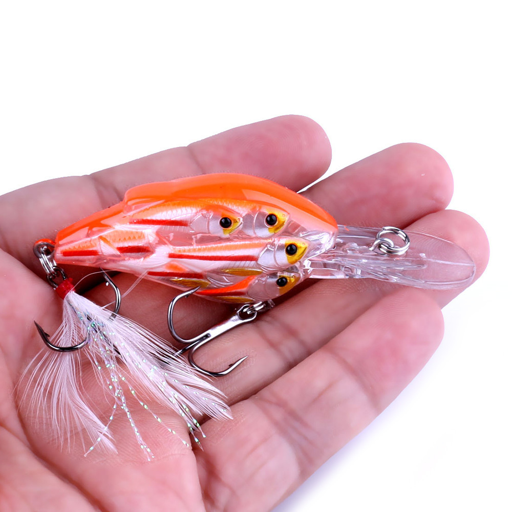 7.5CM 9G Crankbait With Rattle Ball Inside New Type Hard Plastic Group Fish Like Crankbait Fishing Lure Floating lure