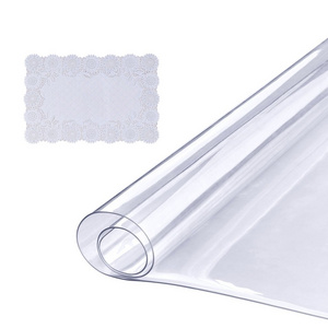 54 Inches Wide Transparent PVC Film Roll Multipurpose Clear  Plastic Vinyl Tablecloth Protective Cover