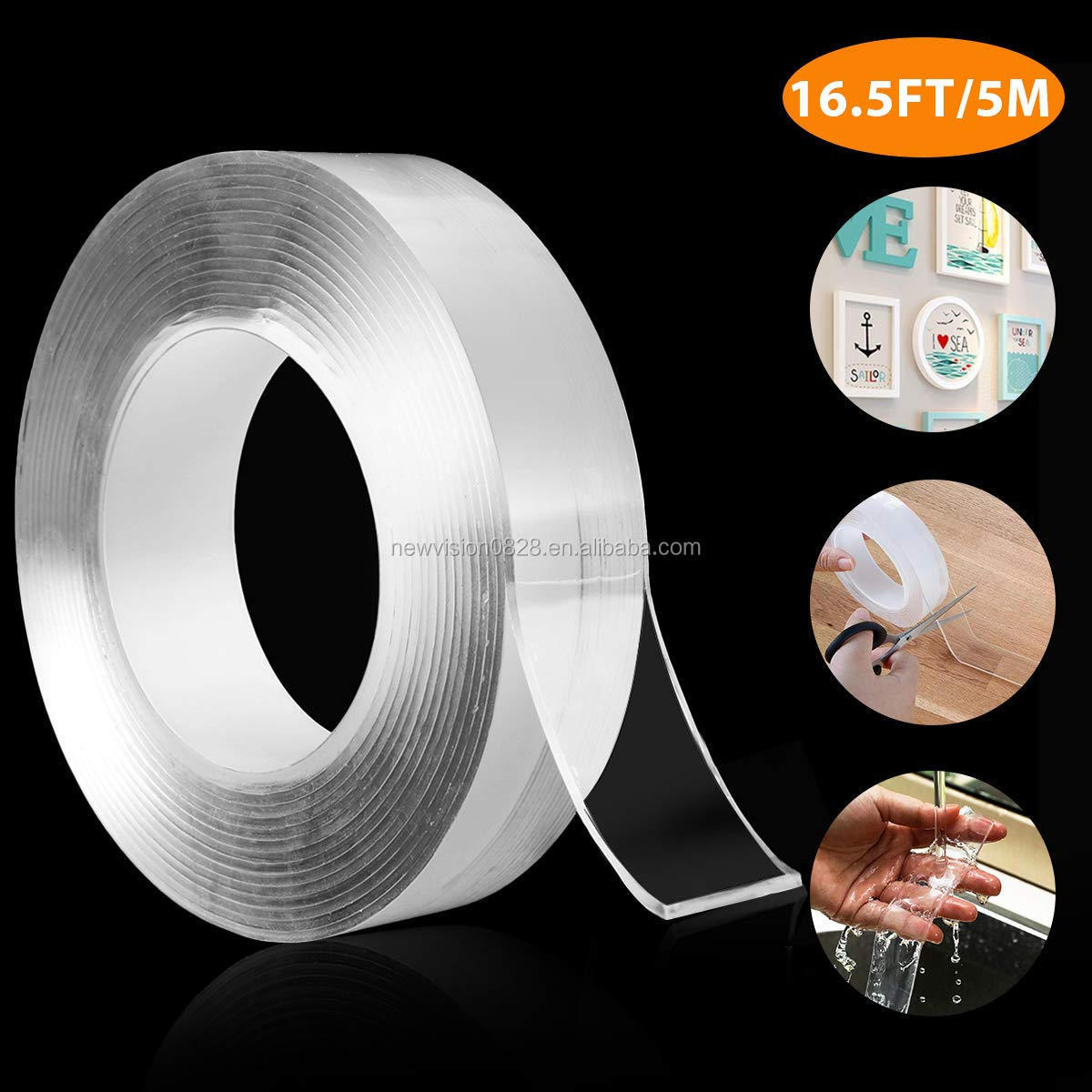 Nano Tape Double Sided Heavy Duty Adhesive Transparent Strong Picture Sticky Tack Clear Multipurpose for Wall Posters, Household