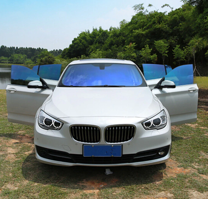 Blue Solar Car Tint Blue Purple Chameleon Nano Ceramic Auto Front Window Tint Film