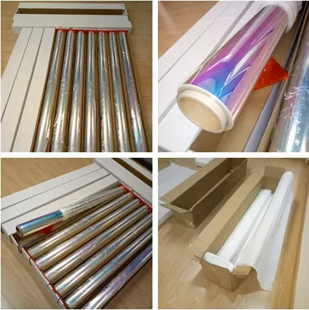 Shopping Mall Outdoor Decoration Dichroic Window Glass Film with Glue Blaze sunset chameleon tint For Party Events Deco 1.38*30m