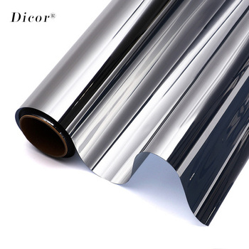 Mirror Reflective Double Silver Privacy Protection Two Way Glass Film Oil Proof Car Protection Tinted Window Film