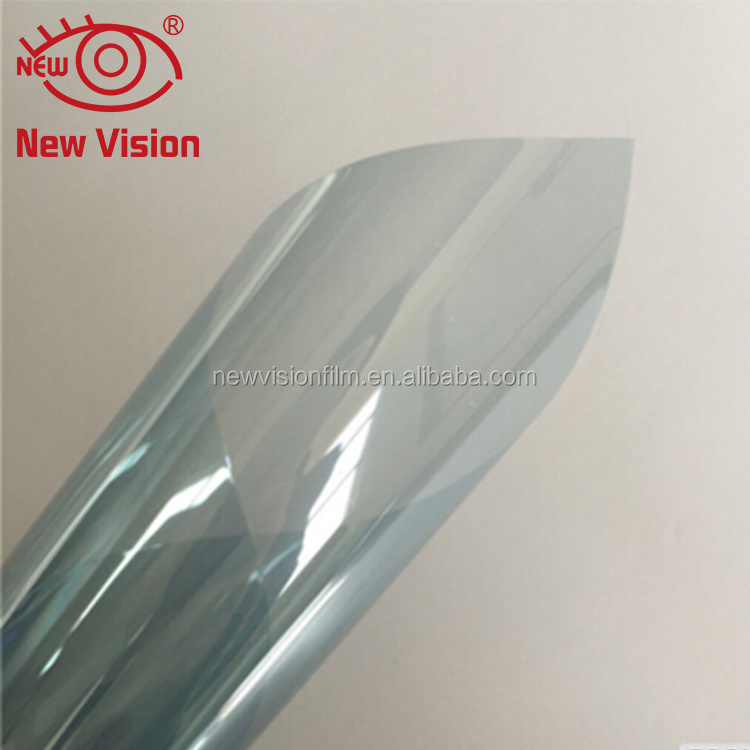 75100 high heat resistant UV 400 car window film light blue tinted skin protection nano ceramic window film