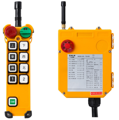 Vision   F24-8D Dc 2Ch Rf Transmitter And Receiver Handheld Type Crane Radio Remote