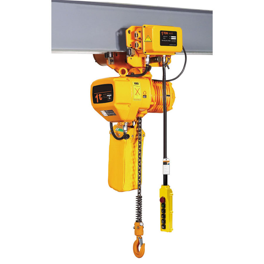 VISION Cm Air Electric Haul Master 1 Ton   Chain Hoist With Motorized Trolley