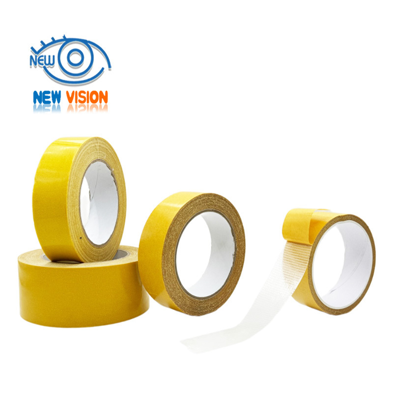 Self Adhesive Waterproof Seam Fabric Fiberglass Mesh Tape Glue Non-marking Double Sided Striped Fiber Tape