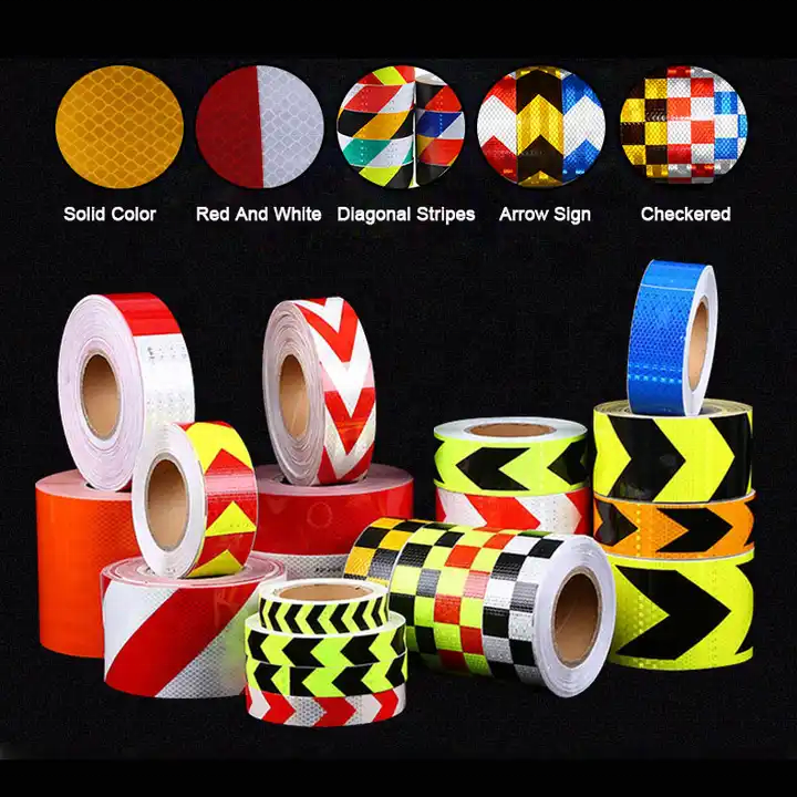 Customized LOGO PET Material Edge Sealed Reflective Material Conspicuity Tape For Truck