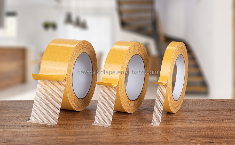 Double Sided Tape Heavy Duty Universal High Tack Strong Wall Adhesive with Fiberglass Mesh Super Sticky Clear Tape