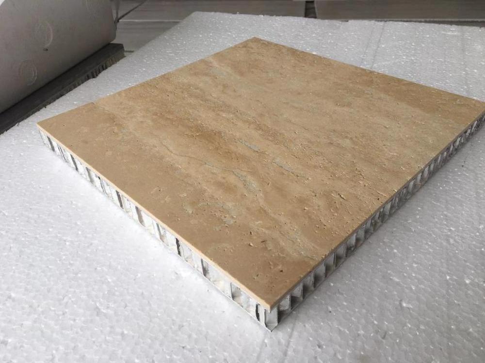 Beige Travertine Panel  Stone Composite Panels Facade Wall Cladding