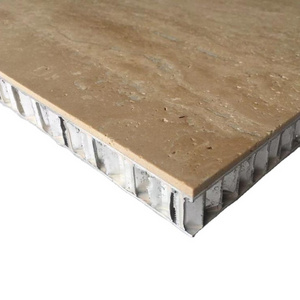 Beige Travertine Panel  Stone Composite Panels Facade Wall Cladding